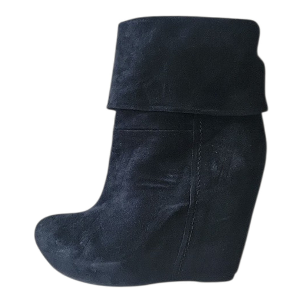 VIC Suede Women Blue Boots Made In Italy Size 40